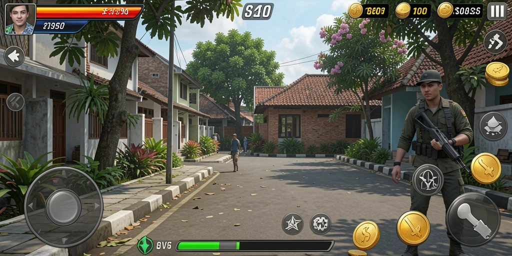 Tampilan antarmuka AQUASLOT yang intuitif dan menarik.
