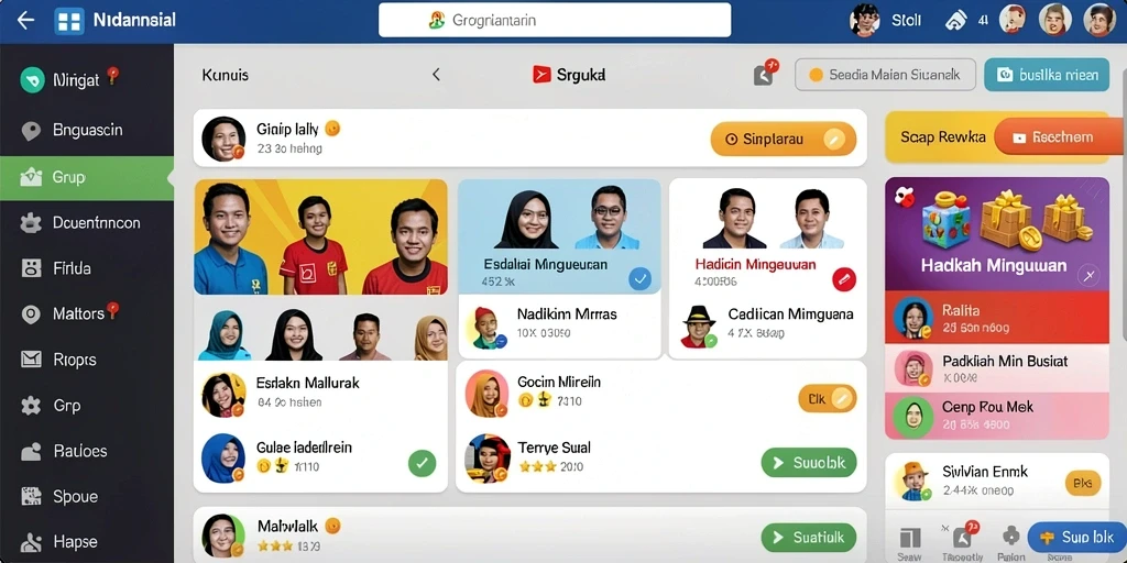 Tampilan menu utama INOVA77 yang menawan.