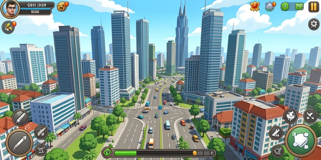 Tampilan karakter menarik dan penuh warna.