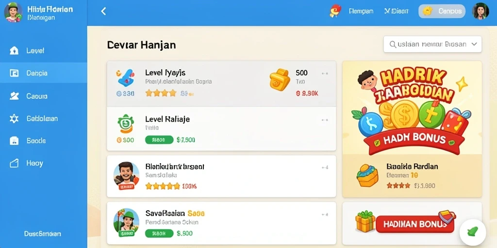 Tampilan awal yang memukau dengan karakter-karakter menarik.