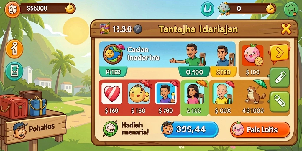 Tampilan awal permainan VALOHOKI yang menarik.